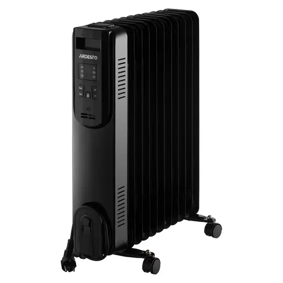 Oil Radiator ARDESTO OFH-E11X2, 2500W, 25 m², 11 Sections, Electronic Control, Remote Control, Black