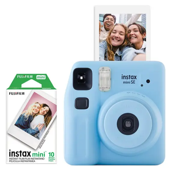 Instant Camera Fujifilm Instax Mini SE Fun Pack Blue (Camera + 10 Sheets of Film)