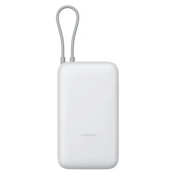 Power Bank Xiaomi 20000mAh Integrated Cable BHR9738GL, 22.5W, USB-C, USB-A, Light Gray