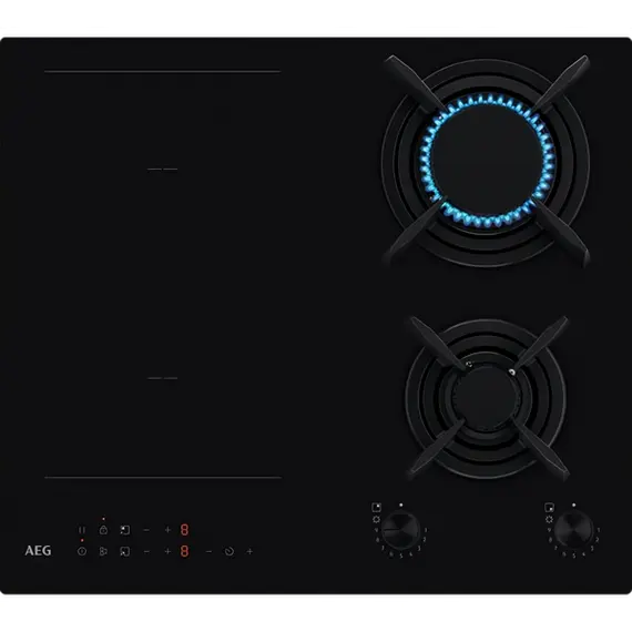 The surface of the AEG HDB64623NB hob.