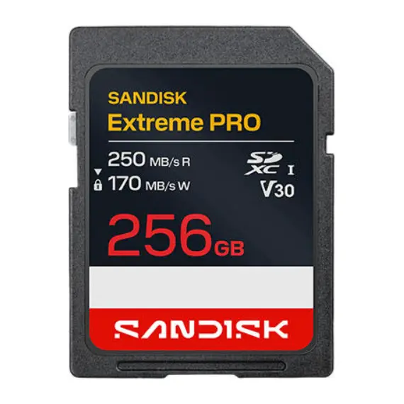 Memory card SanDisk 256GB Extreme PRO SD/XC UHS-I Card 250MB/S V30/4K Class 10 SDSDXXJ-256G-GSCIN