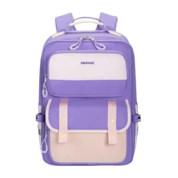 Kingsons 15.6" Notebook Bag Primary School Backpack Purple - KS251093