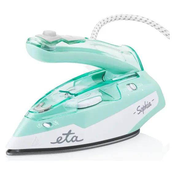 Travel Steam Iron ETA127190000 Sophia, 1100W, 80 ml, Ceramic Soleplate, White/Turquoise