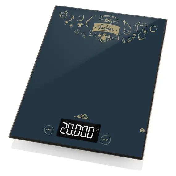 Kitchen Scale ETA477790000 Farmer, 20 kg, 1 g, Black