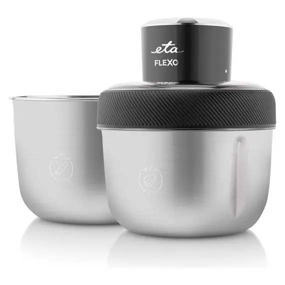 Food Chopper ETA 407990000 Flexo, 350W, 1.5L + 0.8L Stainless Steel Bowls, Black/Silver