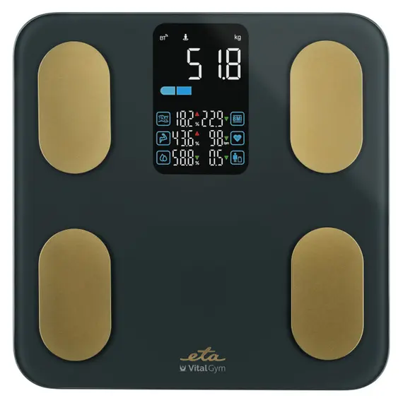 Smart Body Analysis Scale ETA 777990000 Vital Gym, Bluetooth, App, 200 kg, Grey