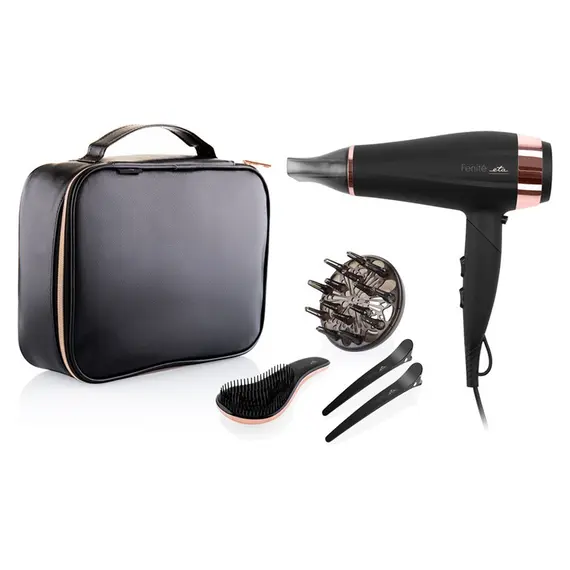 Hair Dryer ETA732090020 Fenité Black Edition, 2200W, Ionization, Diffuser, Gift Set, Black