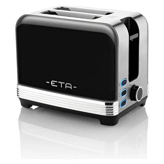 Toaster ETA 916690020 Storio, 930W, 2 Slices, 7 Levels, Retro Design, Black
