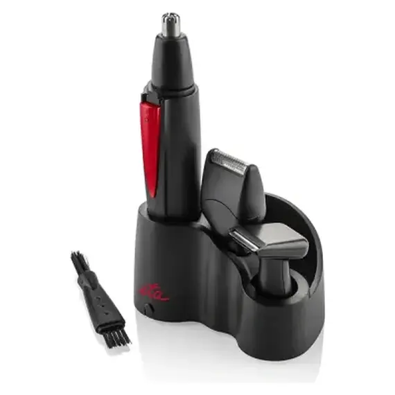 Trimmer ETA 434190000 Luis, Nose, Ear and Body, 3 Attachments, with Stand, Black/Red