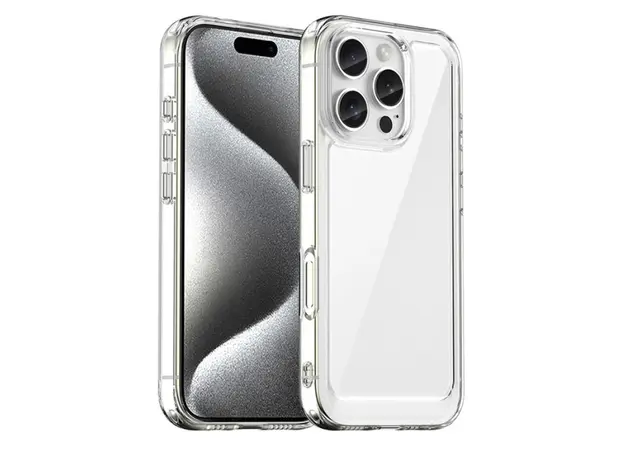 Mobile Case TVC iPhone 16 Pro Max Case TPU + Acrylic Clear Back Cover