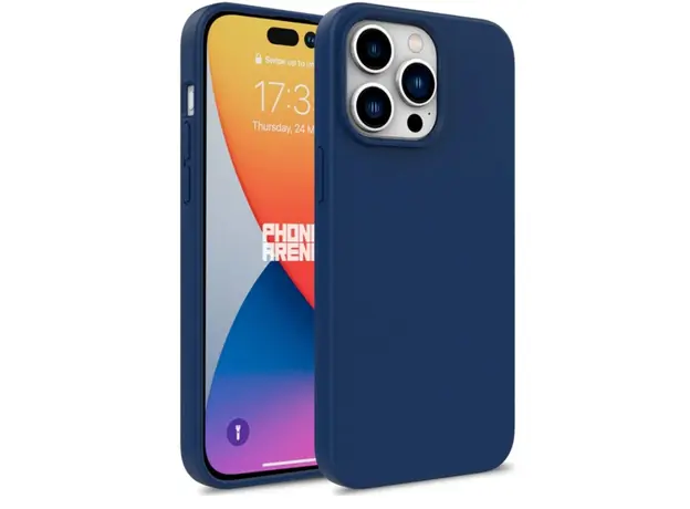 TVC iPhone 16 Pro Max Case Compostable Phone Cover Made of TPU and Wheat Straw - Dark Blue