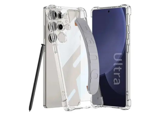 Mobile Case TVC GKK 10873 For Samsung S25 Ultra Case Airbag Shockproof Phone Cover with Wrist Strap - Grey