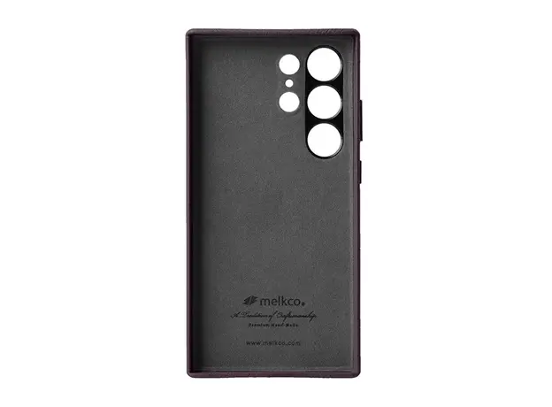 TVC MELKCO For Samsung Galaxy S25 Ultra Case Genuine Cow Leather + PC Anti Drop Phone Back Cover - Purple, 3 image