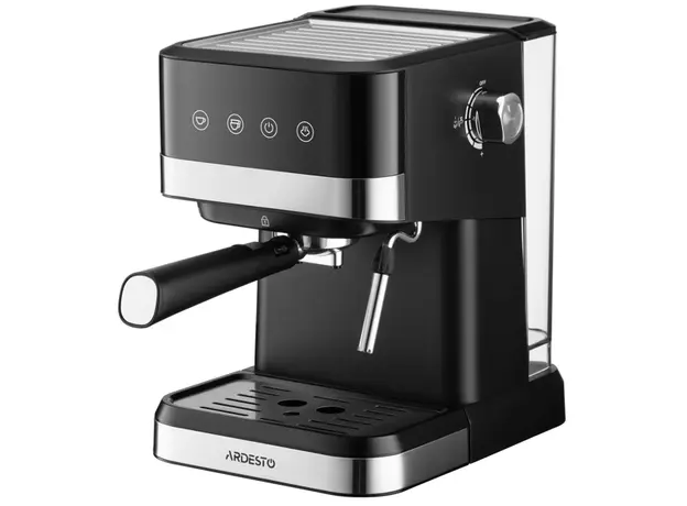 Coffee machine Ardesto YCM-E1700, 1050W, 1.5L, Coffee Machine, Black/Silver