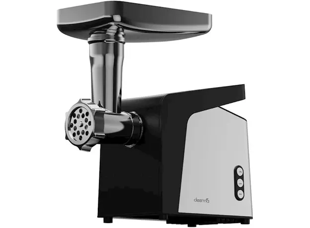 Meat Grinder Deerma DEM-JR200W, 1400W, Meat Grinder, Black/Silver