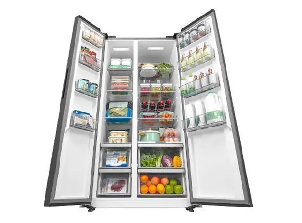 Refrigerator Midea MDRS791MIE28, 604L, A++, Black, 7 image