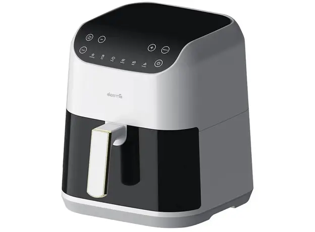 აეროგრილი Deerma DEM-KZ130W, 1300W, 5.5L, Air Fryer, White/Black, 3 image