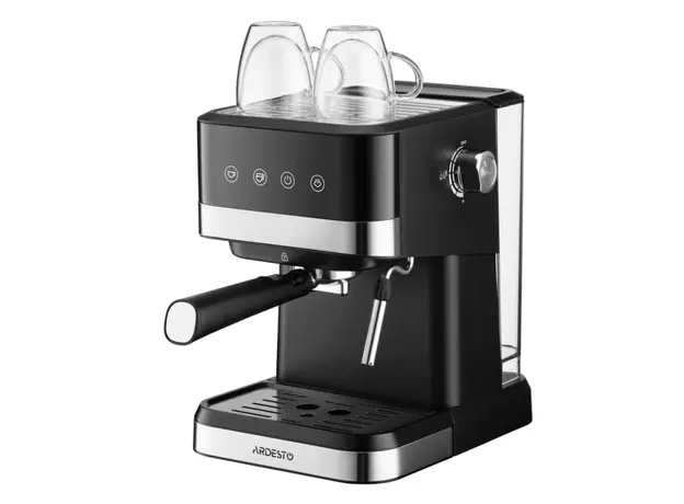 Coffee machine Ardesto YCM-E1700, 1050W, 1.5L, Coffee Machine, Black/Silver, 2 image