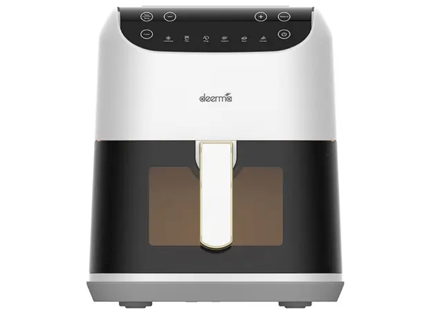 აეროგრილი Deerma DEM-KZ130W, 1300W, 5.5L, Air Fryer, White/Black, 5 image