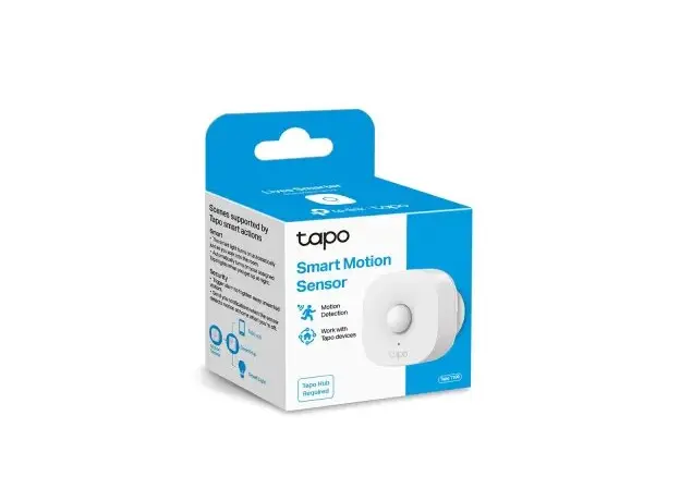 Motion Sensor TP-Link Tapo T100, 7 m, 120°, CR2450 Battery, Hub Required, White, 2 image