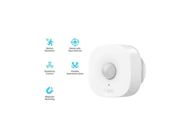 Motion Sensor TP-Link Tapo T100, 7 m, 120°, CR2450 Battery, Hub Required, White, 3 image