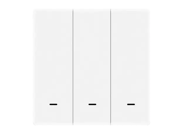 Smart Scene Switch Moes ZT-B-EU3-MS, Zigbee, 3 Gang, 9 Scenes, Battery Powered, White
