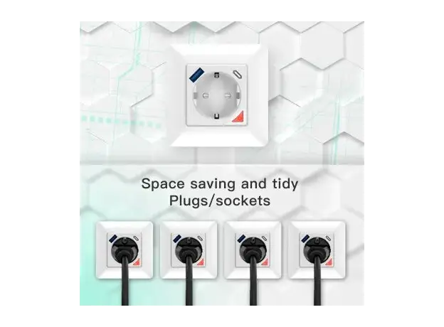 Smart Wall Socket Moes WK-Y-EU-1U1C-WH-EN, Wi-Fi, 16A, 3680W, USB-A + USB-C 20W, In-wall, White, 21 image
