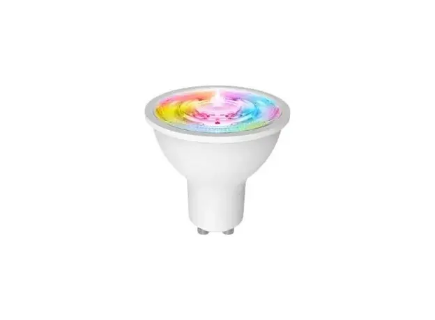 Smart Bulb Moes ZB-TD5-RCW-GU10-MS, ZigBee 3.0, GU10, 5W, 345 lm, RGB + 2200-6500K, Dimmable, White