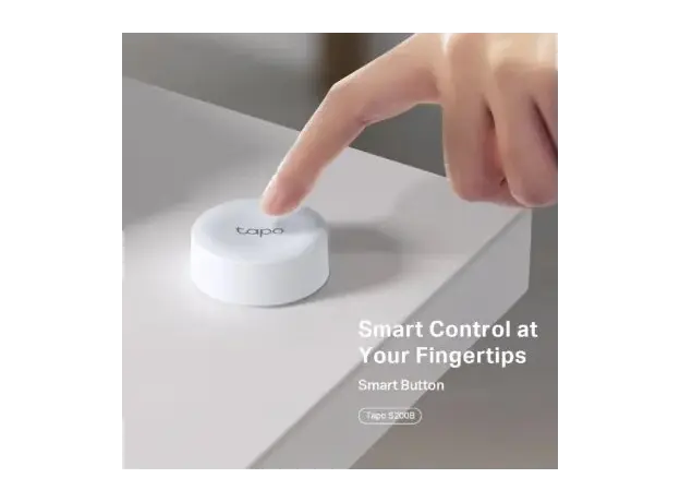 Smart Button TP-Link Tapo S200B, Wireless, CR2032 Battery, Hub Required, White, 3 image