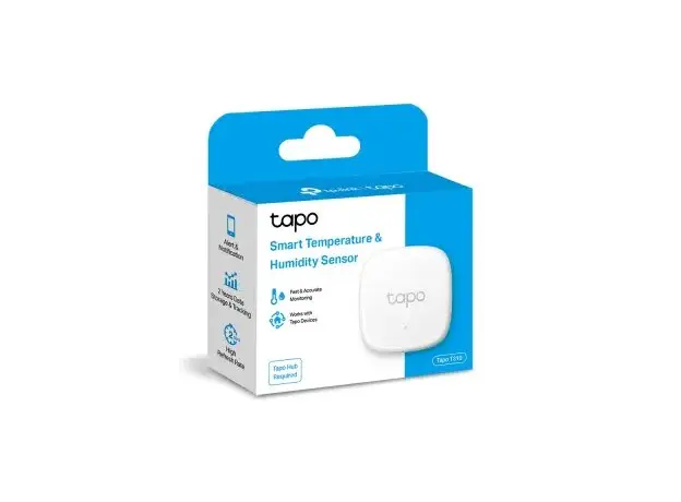 Smart Temperature & Humidity Sensor TP-Link Tapo T310, ±0.3°C / ±3%RH, CR2450 Battery, Hub Required, White, 2 image