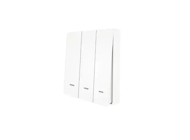 Smart Scene Switch Moes ZT-B-EU3-MS, Zigbee, 3 Gang, 9 Scenes, Battery Powered, White, 2 image