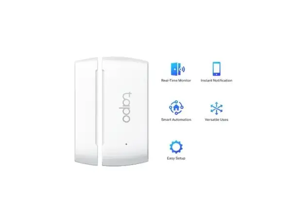 Smart Contact Sensor TP-Link Tapo T110, Door/Window, CR2032, White, 3 image