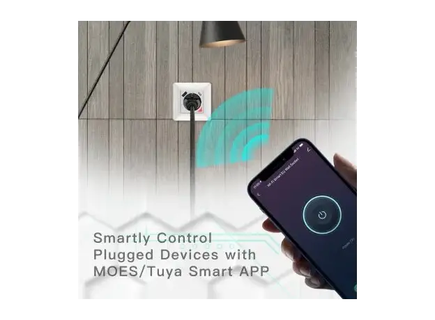 Smart Wall Socket Moes WK-Y-EU-1U1C-WH-EN, Wi-Fi, 16A, 3680W, USB-A + USB-C 20W, In-wall, White, 14 image