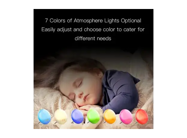 Smart Alarm Clock Moes WB-JK-AC-C Wi-Fi Wake-Up Light, Sunrise Simulation, 7 Colour Light, FM Radio, 4 Alarms, USB 5V/2A, White, 11 image