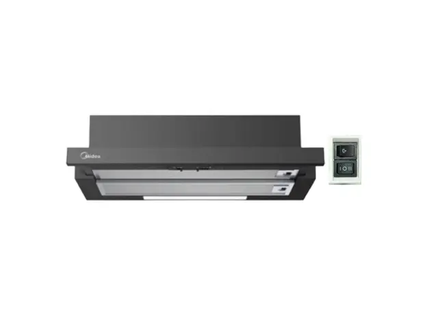 Built-in Cooker Hood Midea MH60P303GB, 60 cm, Telescopic, 550 m³/h, 2 Motors, Black