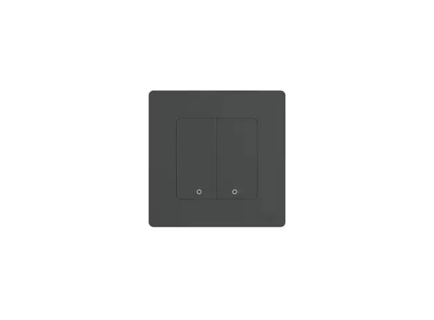 Smart Switch Moes ZS-SR-EU2-GY-MS Star Ring, Zigbee 3.0, 2 Gang Push Button, 10A, Grey