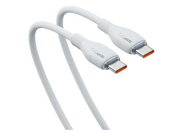 Cable Baseus P10355702221-B1 Pudding Series Fast Charging Cable Type-C to Type-C 100W 1.2m Stellar White, 2 image