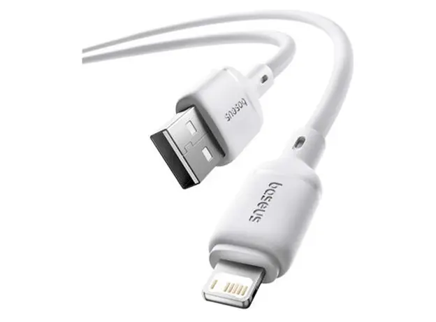 Cable Baseus P10377702213-01 Silky Series Fast Charging Cable USB to Lightning 2.4A 2m Moon White, 3 image