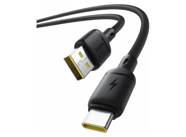 Cable Baseus P10377703113-02 Silky Fast Charging Data Cable USB-A to USB-C 3A 1m Black, 2 image