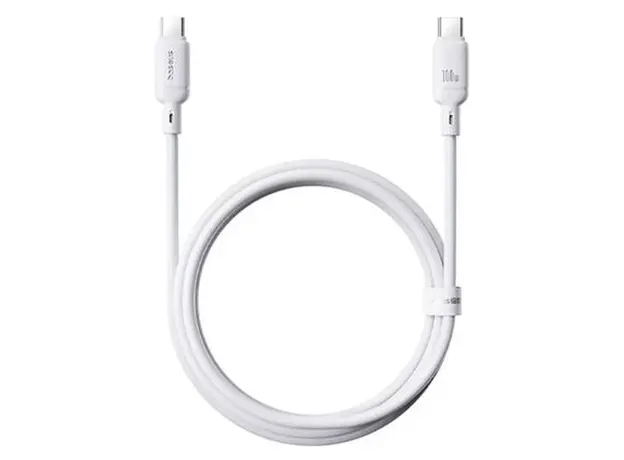 Cable Baseus P10377704213-00 Silky Series Fast Charging Cable Type-C to Type-C 100W 1m Moon White