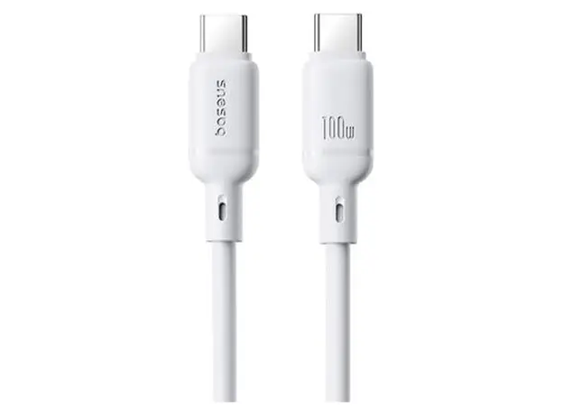Cable Baseus P10377704213-01 Silky Series Fast Charging Cable Type-C to Type-C 100W 2m White, 2 image