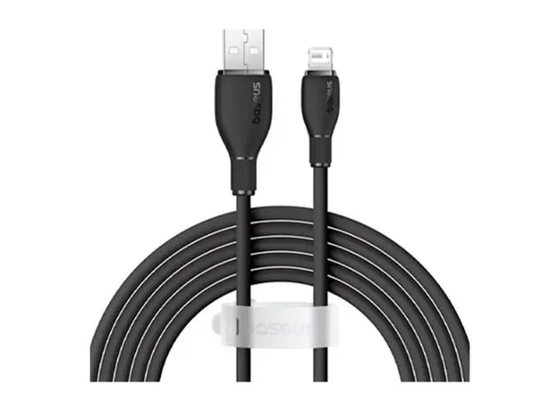 Cable Baseus Pudding Series Fast Charging Cable USB to Lightning 2.4A 1.2m P10355700111-B1 Black