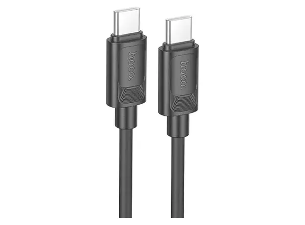Cable Hoco X122 Benefit USB-C to USB-C, 60W, Silicone, 1 m, Black