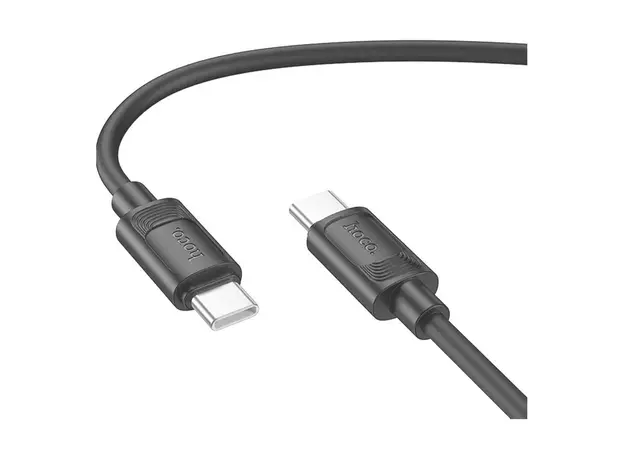Cable Hoco X122 Benefit USB-C to USB-C, 60W, Silicone, 1 m, Black, 2 image