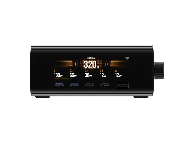 Charger EcoFlow RAPID Pro Desktop Charger 320W, GaN, 4x USB-C + USB-A, 140W Single Port, 2 image