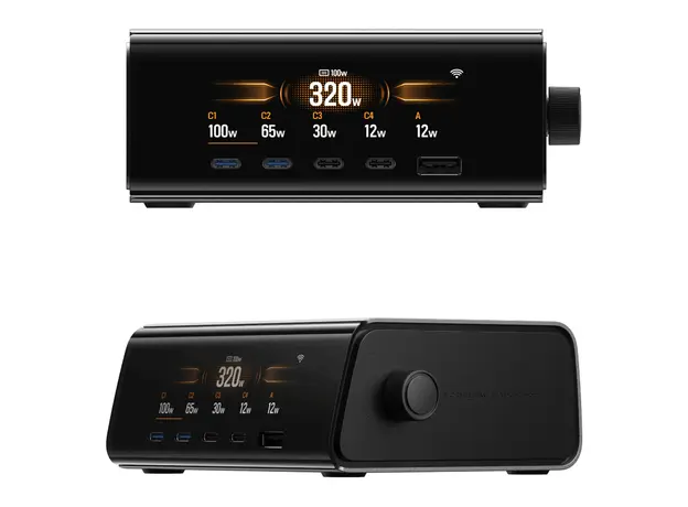 Charger EcoFlow RAPID Pro Desktop Charger 320W, GaN, 4x USB-C + USB-A, 140W Single Port, 3 image