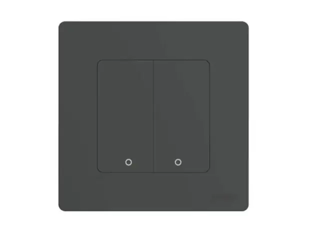 Smart Switch MOES Star Ring 2nd Gen WS-SR-EU2-L-GY-MS, Wi-Fi, 2 Gang, Grey