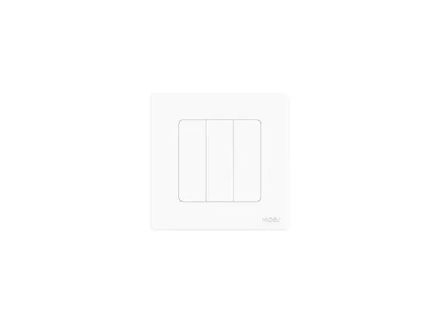 Smart Switch MOES Star Ring ZS-SR-EU3-WH-MS, ZigBee 3.0, 3 Gang, White