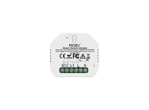 Smart Switch Module Moes ZRM-104-MS, ZigBee 3.0 + RF, 1 Gang, 10A, Alexa / Google Home