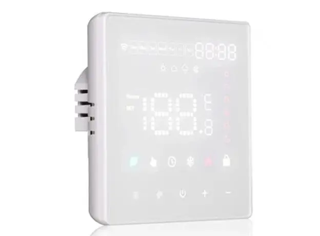 Smart Thermostat Moes WHT-S01-GAC-WH-MS, Wi-Fi, Water Floor Heating & Gas Boiler, 3A, White